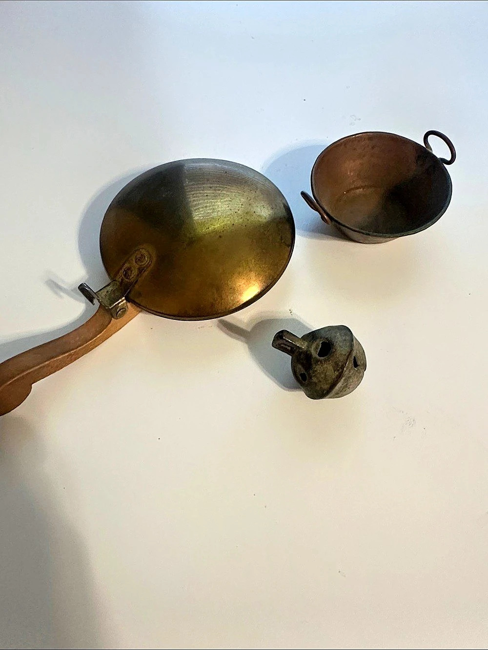 Cali Gift Vintage Brass Silent Butler Crumb Catcher antique bell